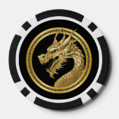 Gouden draak poker chips (Achterkant)