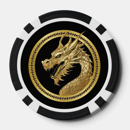 Gouden draak poker chips (Achterkant)