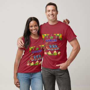 Gouden draak regatta maroon t-shirt
