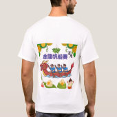 Gouden draak regatta wit t-shirt (Achterkant)