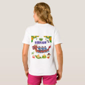 Gouden draak regatta wit t-shirt (Achterkant volledig)