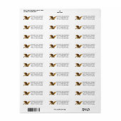 Gouden Draak Retouradreslabel Etiket (Full Sheet)