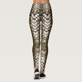 Gouden draak schalen leggings (Achterkant)