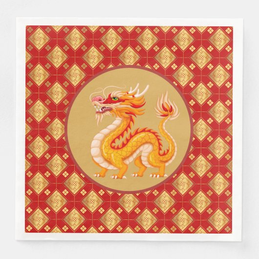 Gouden Draak  Servet (Voorkant)