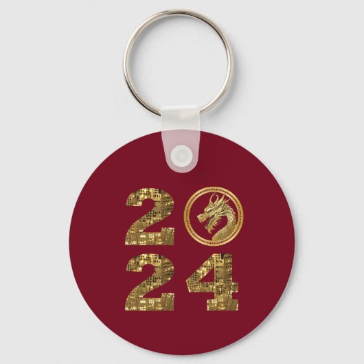 Gouden draak sleutelhanger (Achterkant)