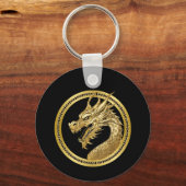 Gouden draak sleutelhanger (Voorkant)