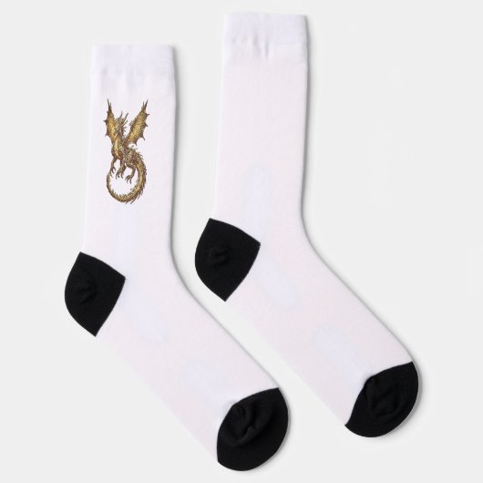 Gouden Draak Sokken (Rechts)
