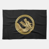 Gouden draak theedoek (Horizontaal)