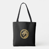 Gouden draak tote bag (Achterkant)
