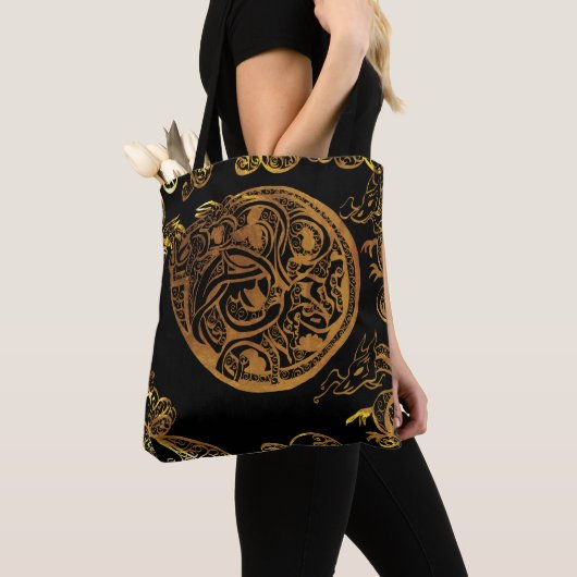 Gouden Draak Tote Bag (Dichtbij)