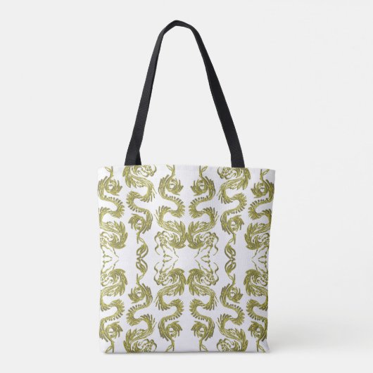 gouden draak tote bag (Achterkant)