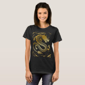 Gouden draak van goud t-shirt (Voorkant volledig)