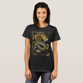 Gouden draak van goud t-shirt