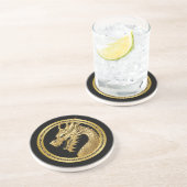 Gouden draak zandsteen onderzetter (Zijkant)