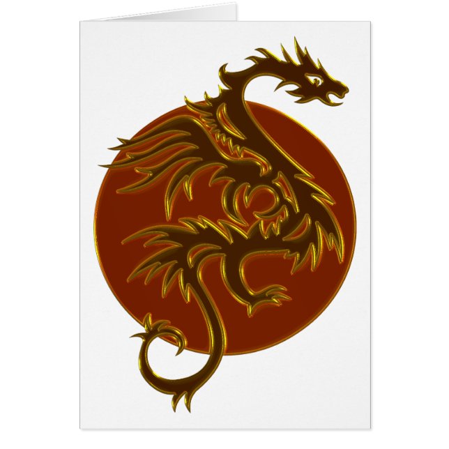 Gouden Draak Zon | maak je eigen achtergrond (Voorkant)