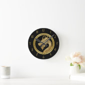 Gouden Dragon-Black Ronde Klok (Huis)