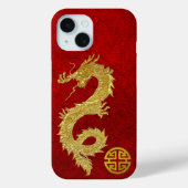 Gouden Dragon Chinees welvaartssymbool Case-Mate iPhone Case (Achterkant)