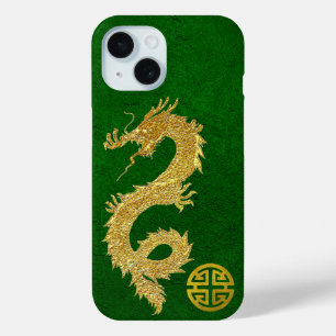 Gouden Dragon Chinees welvaartssymbool iPhone 15 Case