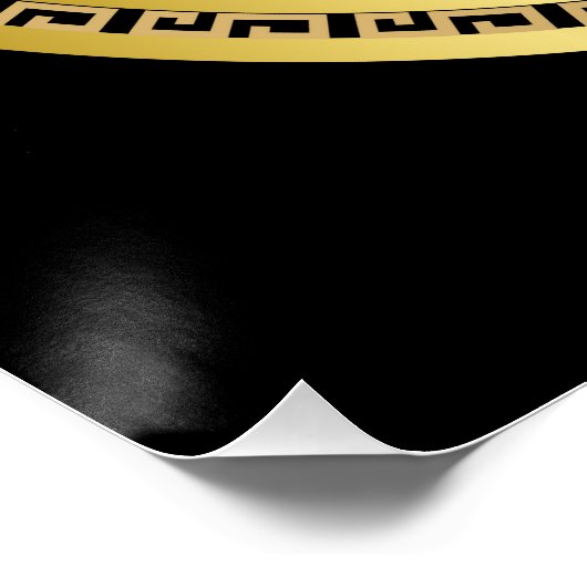 Gouden Dragon Wall Art- Perfect Poster (Hoek)