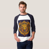 Gouden draken basketbal logo t-shirt (Voorkant volledig)