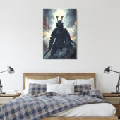 Gouden Draken Bewaker Canvas Afdruk (Insitu (Slaapkamer))