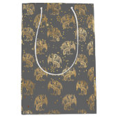 Gouden Draken en Sterren Medium Cadeauzakje (Voorkant)