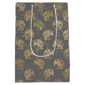 Gouden Draken en Sterren Medium Cadeauzakje (Achterkant)