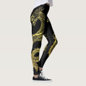 Gouden draken personaliseren achtergrondkleur leggings (Rechts)