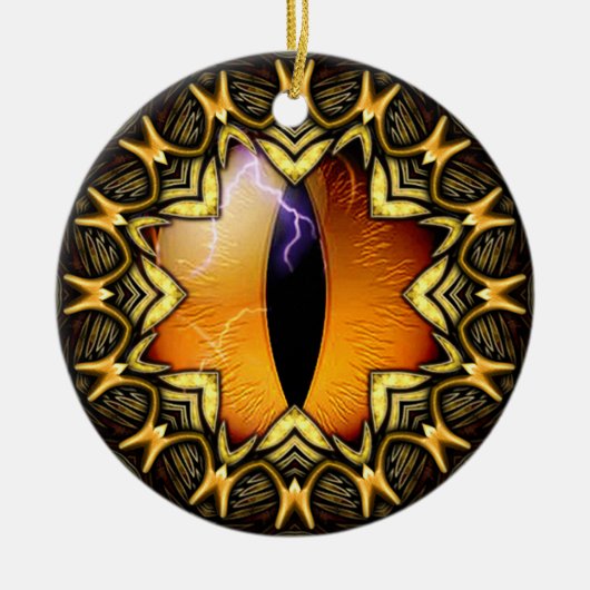 Gouden Drakenoog Keramisch Ornament (Voorkant)