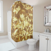 Gouden driehoek: Abstracte achtergrondtextuur. Douchegordijn (In situ)