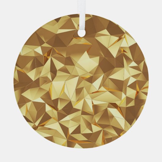 Gouden driehoek: Abstracte achtergrondtextuur. Glas Ornament (Achterkant)