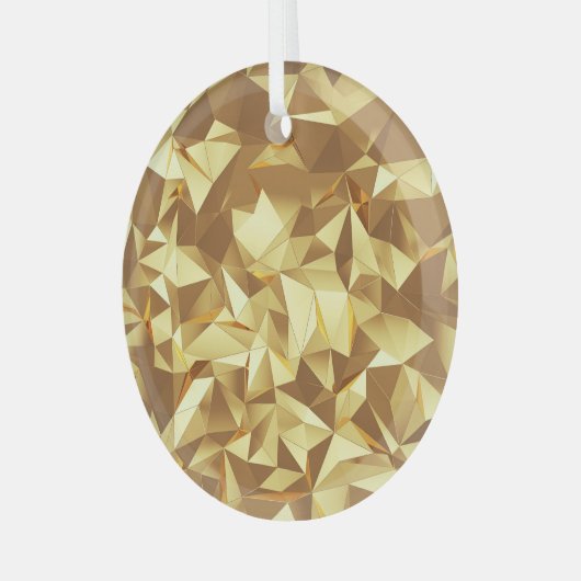 Gouden driehoek: Abstracte achtergrondtextuur. Glas Ornament (Voorkant links)