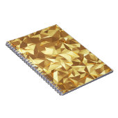 Gouden driehoek: Abstracte achtergrondtextuur. Notitieboek (Rechterzijde)