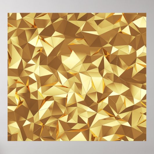 Gouden driehoek: Abstracte achtergrondtextuur. Poster (Voorkant)