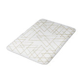 Gouden Driehoeken Chic Witte Moderne Glamour Badmat (Gekanteld)