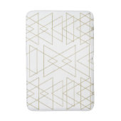 Gouden Driehoeken Chic Witte Moderne Glamour Badmat (Voorkant Verticaal)