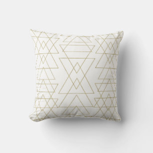 Gouden Driehoeken Chic Witte Moderne Glamour Kussen