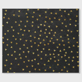 Gouden Driehoeken Patroon Cadeaupapier (Vlak)