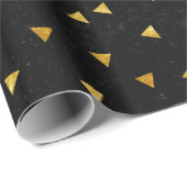 Gouden Driehoeken Patroon Cadeaupapier (Rol Hoek)