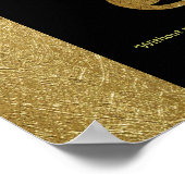 gouden driehoekige gespleten muzieknoot decor poster (Hoek)