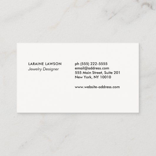 Gouden Drievuldigheidsknoop Keltisch symbool Visitekaartje (Achterkant)