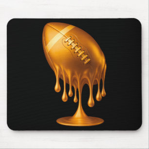 Gouden Drip Football Touchdown Speler Fans Wedstri Muismat