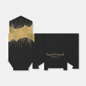 Gouden Drip Glitter Bedankdoosjes (Uitgevouwen)