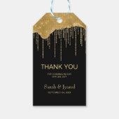 Gouden Drip Glitter Cadeaulabel (Voorkant)