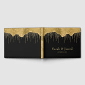 Gouden Drip Glitter Gastenboek (Volledig)