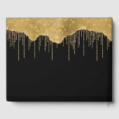 Gouden Drip Glitter Gastenboek (Achterkant)