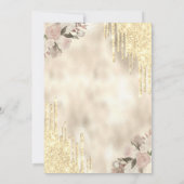 Gouden Drips Brunch & Bubbels Bruidsuitje Kaart (Achterkant)