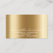 Gouden Drips Zwart Elegant Uniek Metaal look Visitekaartje (Achterkant)