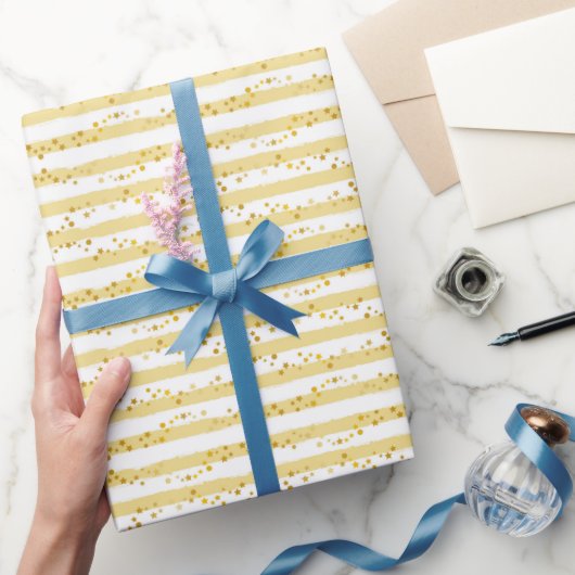 Gouden Dromen Strepen Cadeaupapier (Geschenken)
