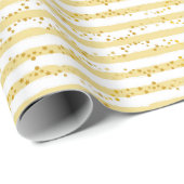 Gouden Dromen Strepen Cadeaupapier (Rol Hoek)